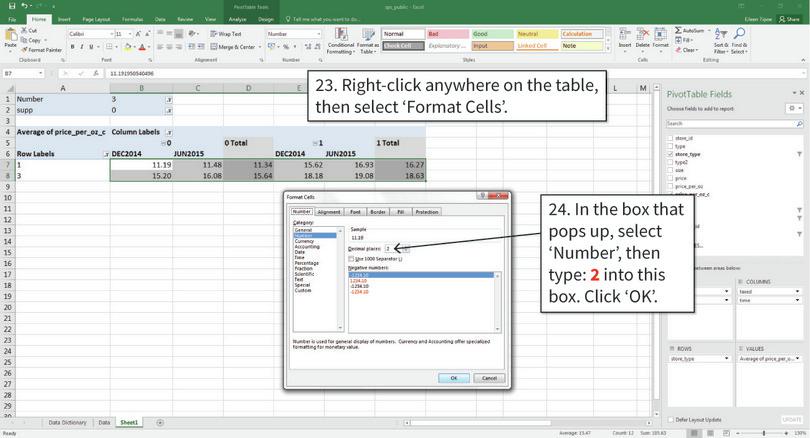 Round cell values to two decimal places
: To make the table even easier to read, we will round the cell values to two decimal places.
