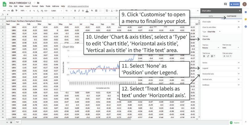 Add horizontal and vertical axis titles
: After step 12, you chart should look similar to the one shown here.
