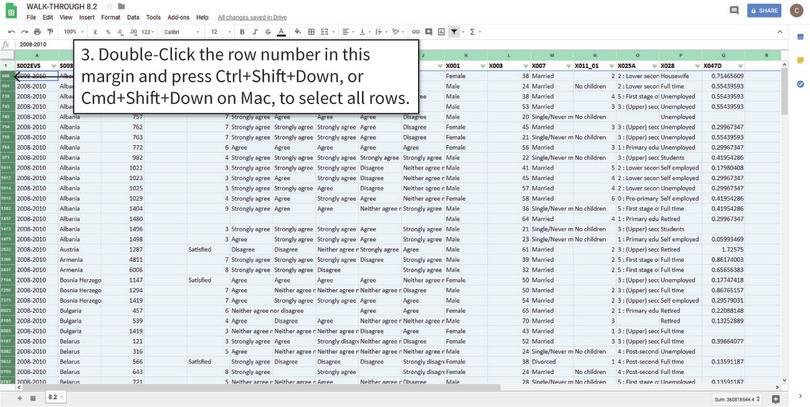 Select the rows that need to be deleted
: We will select all the rows that are visible and delete them in one go.
