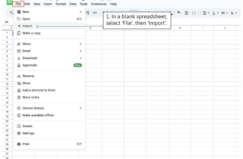 Adding datasets as separate tabs in a spreadsheet
