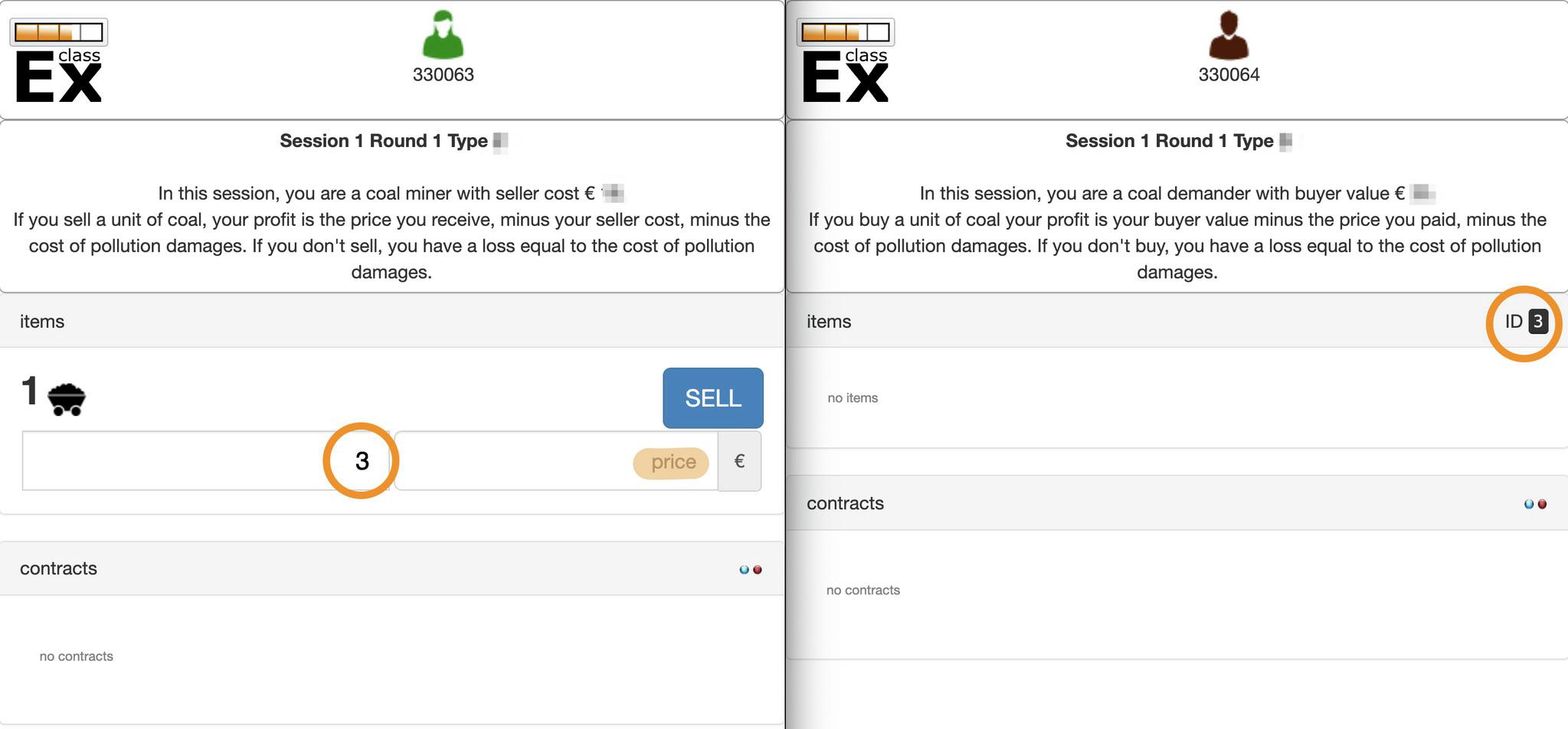 Offline trading. Once a buyer and a seller have reached a verbal agreement, they can formalize the transaction in their devices.
