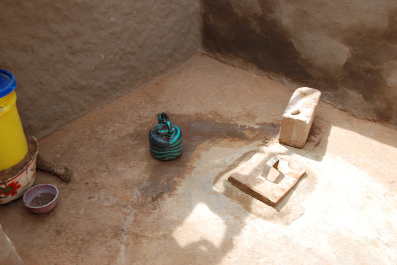 Pit latrine in rural Mali built under the CLTS programme.