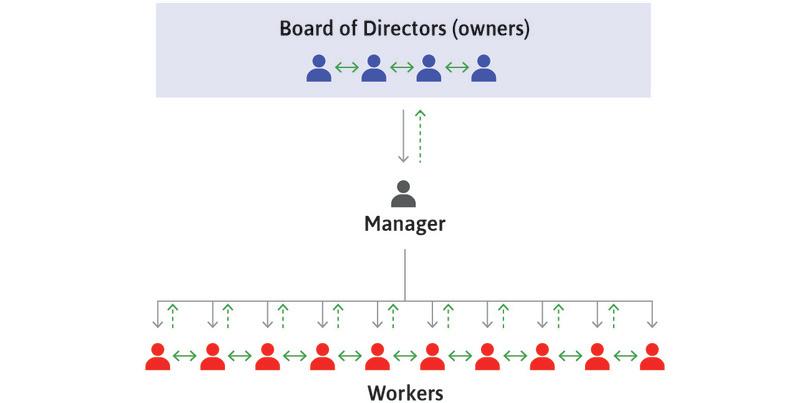 The firm’s actors and its decision making and information structures.
