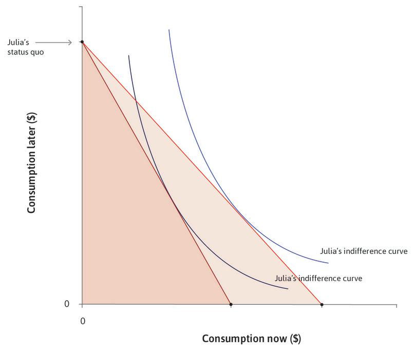 Julia's indifference curve