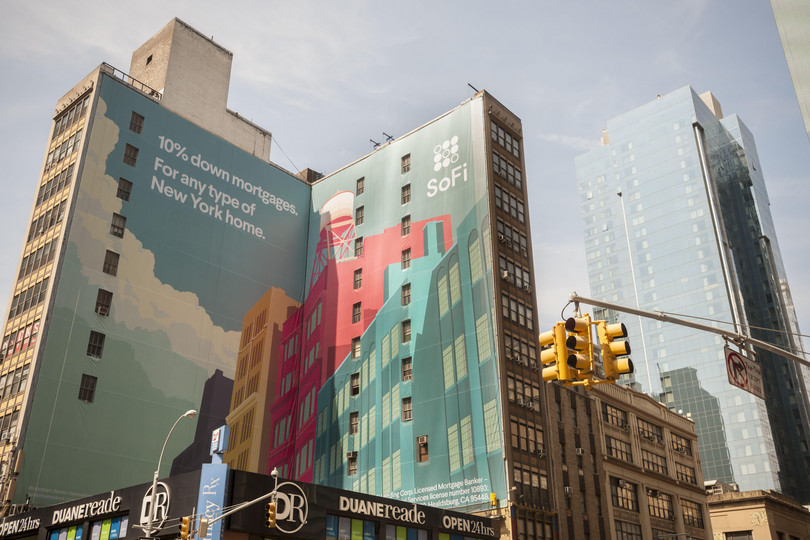 Fintech advertisement, New York, 2017.