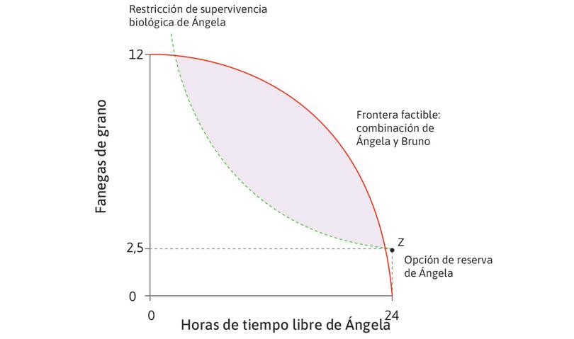 Opción de reserva de Ángela
: El punto Z, la asignación en la que Ángela no trabaja y solo obtiene raciones de supervivencia del gobierno, se conoce como su opción de reserva.
