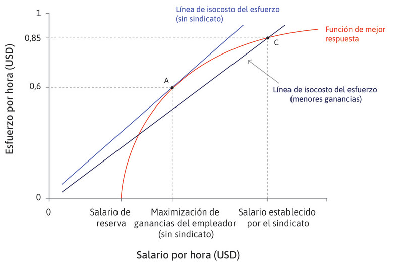 El sindicato establece el salario de la empresa.
