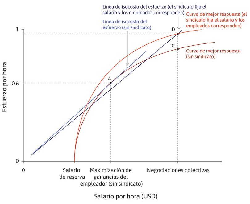 El sindicato establece el salario de la empresa y los empleados corresponden.

