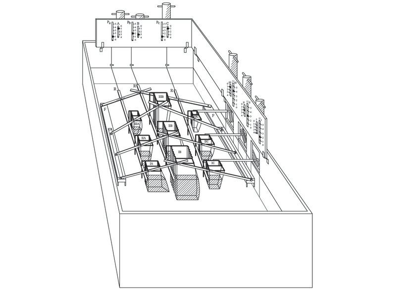 Schéma du modèle hydraulique d’équilibre économique par Irving Fisher (1891)
