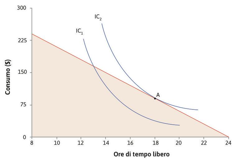 La scelta ottima fra tempo libero e consumo
: La scelta ottima fra tempo libero e consumo.
