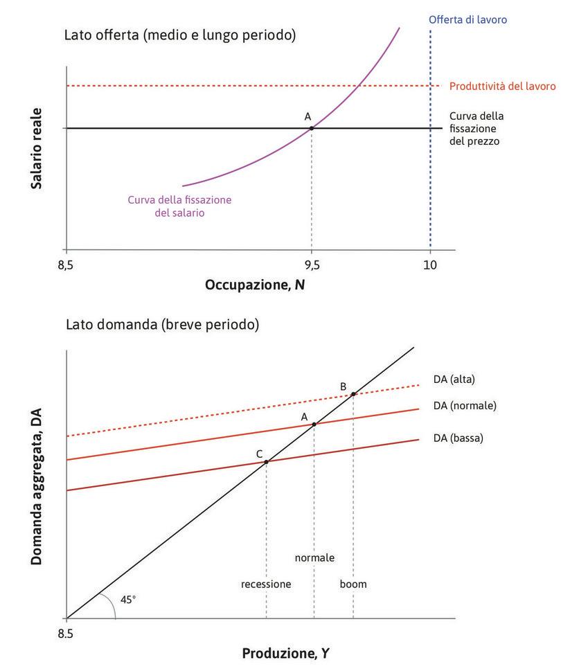 Lato dell’offerta e la della domanda dell’economia.
