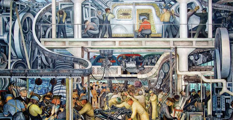 L'industria di Detroit, Murales di Diego Rivera: Art Directors and TRIP/Alamy Stock Photo